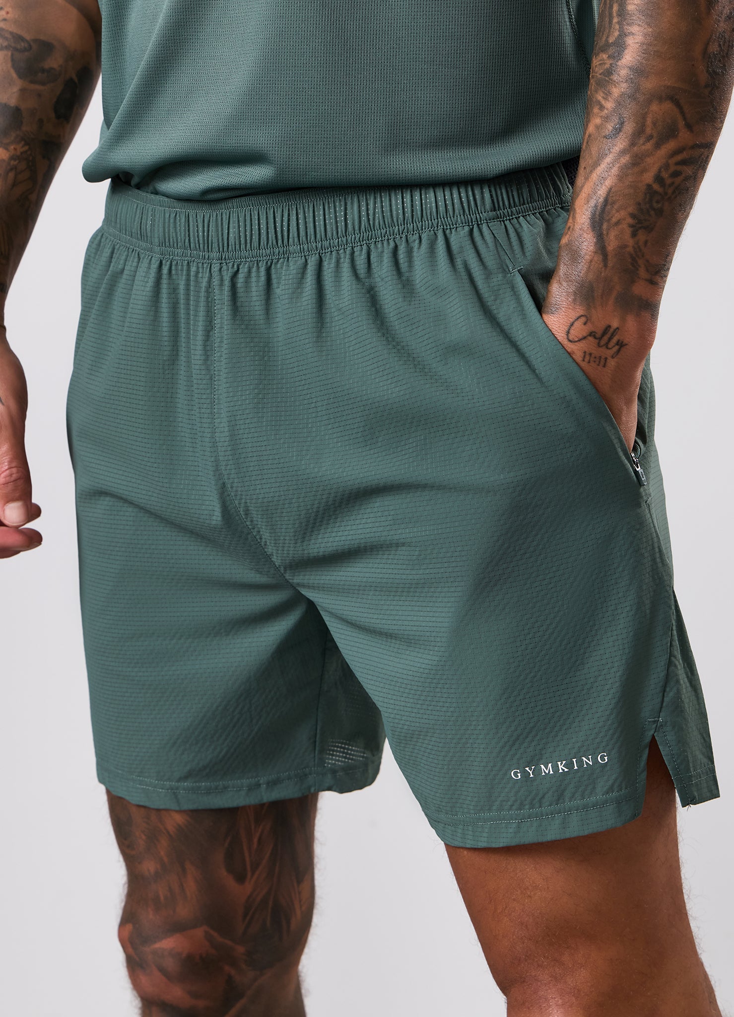Gym King Energise 5" Short - Army Green