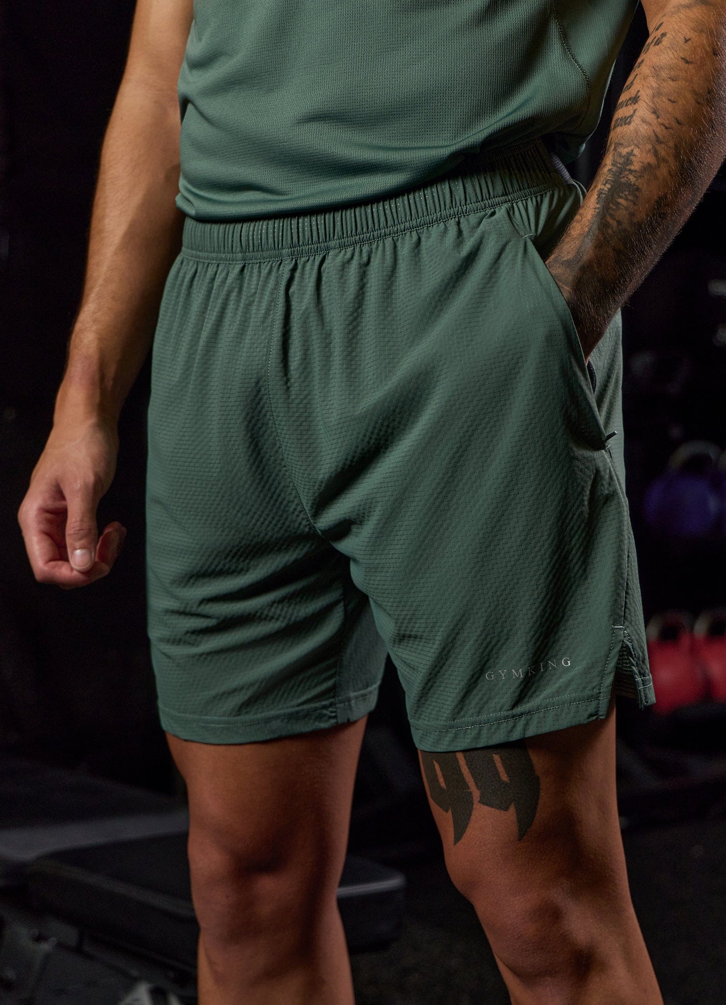 Gym King Energise 5" Short - Army Green