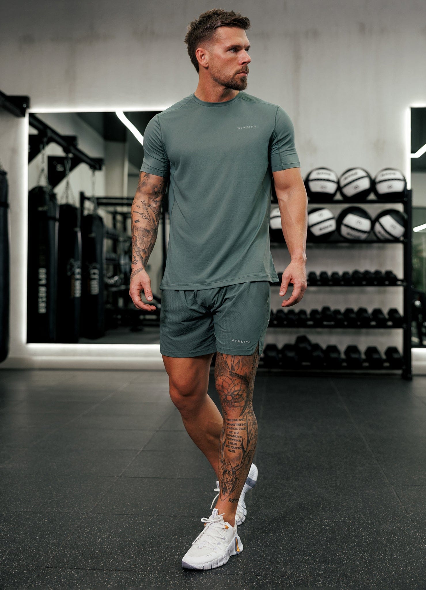 Gym King Energise 5" Short - Army Green