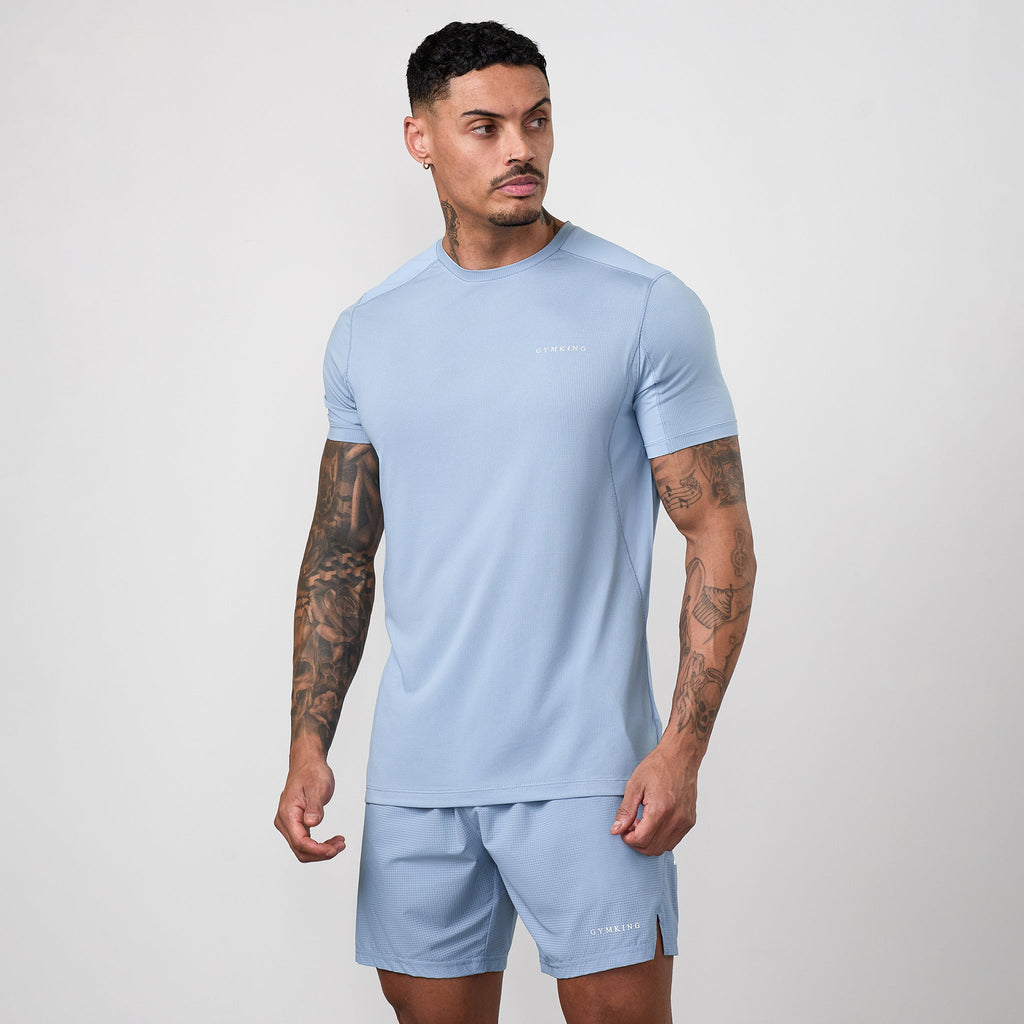 Gym King Energise Tee - Powder Blue
