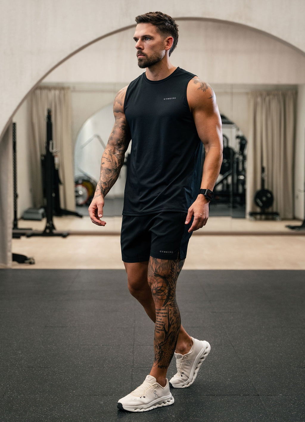 Gym King Energy Linear Vest - Black