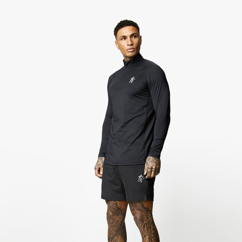 Gym King Energy 1/4 Zip Funnel - Black