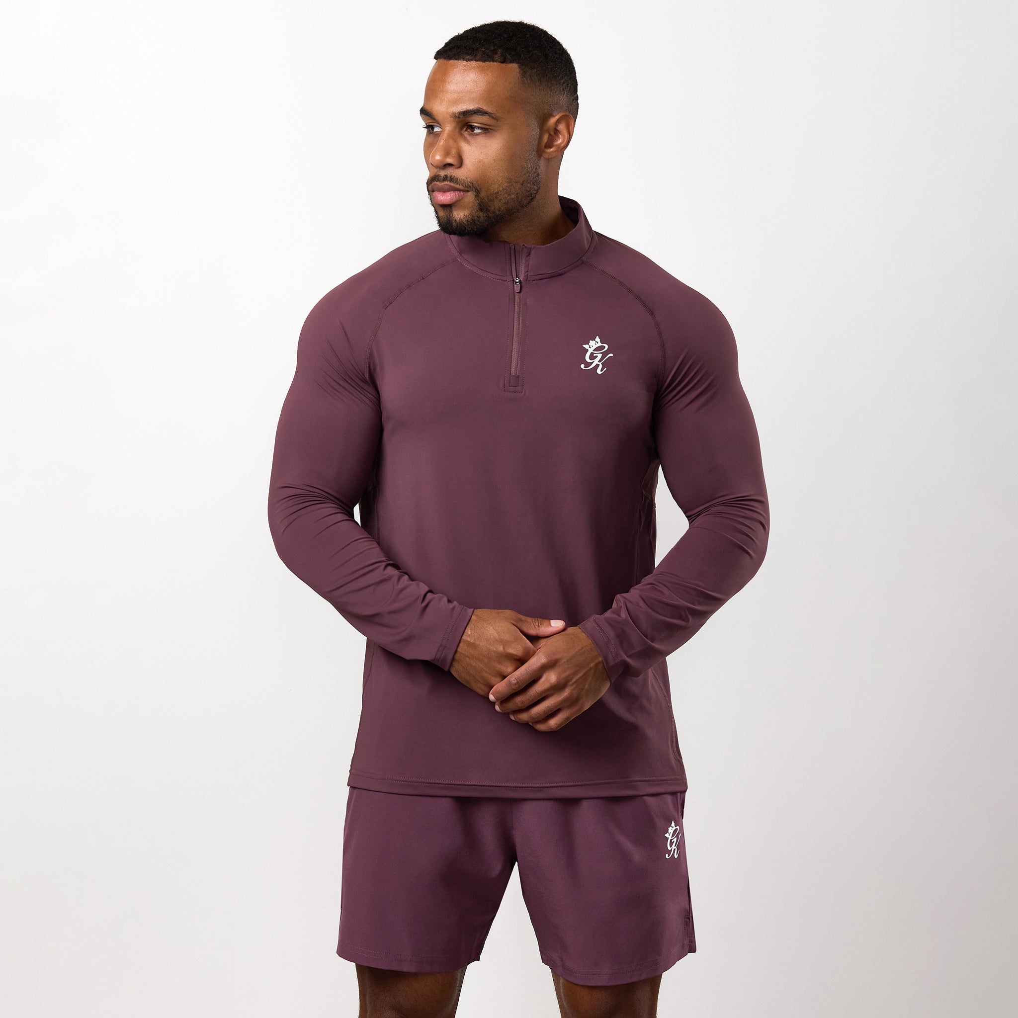 Gym King Energy 1/4 Zip Funnel - Deep Plum