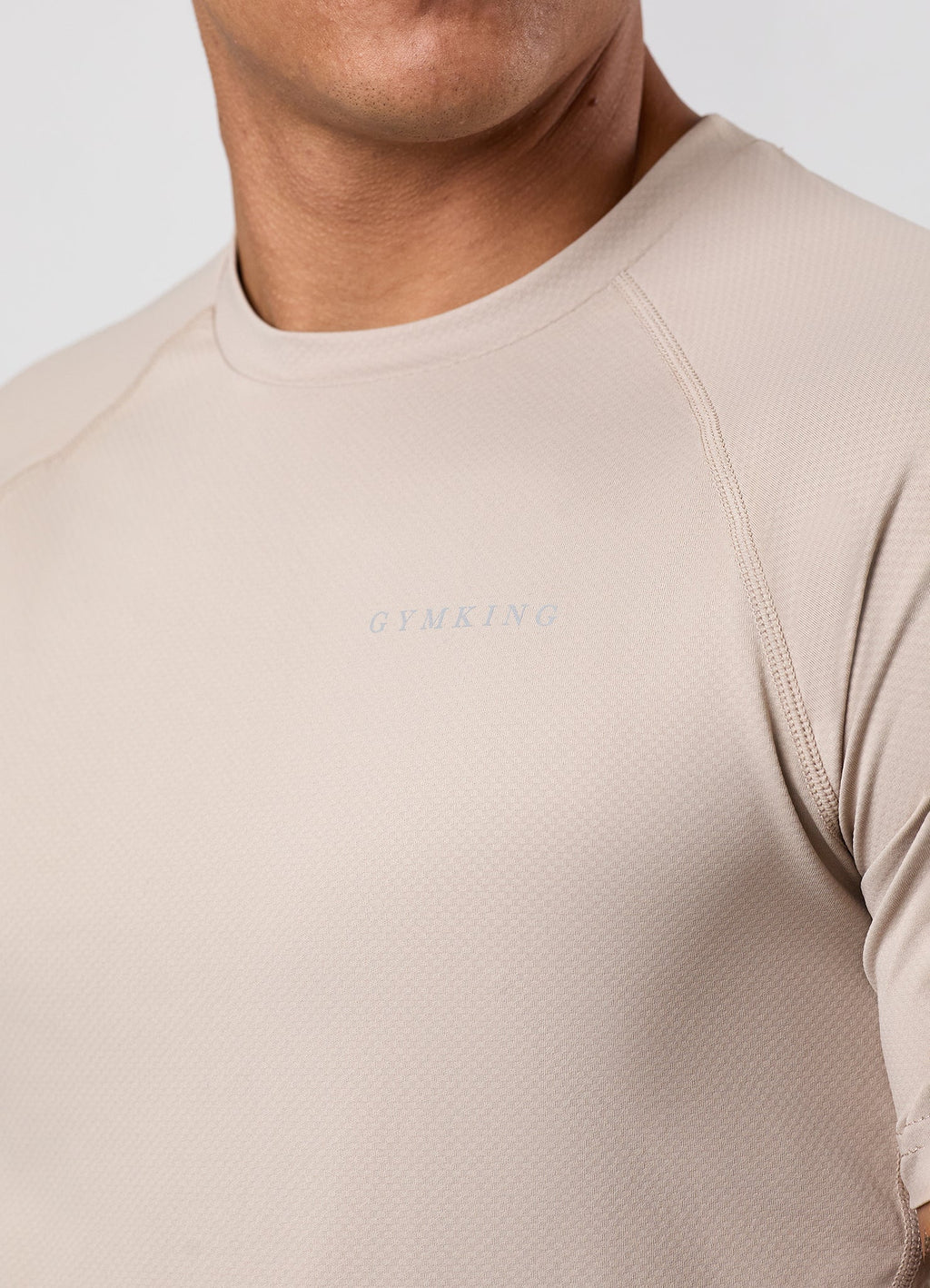 Gym King Energy Linear Tee - Stoneware