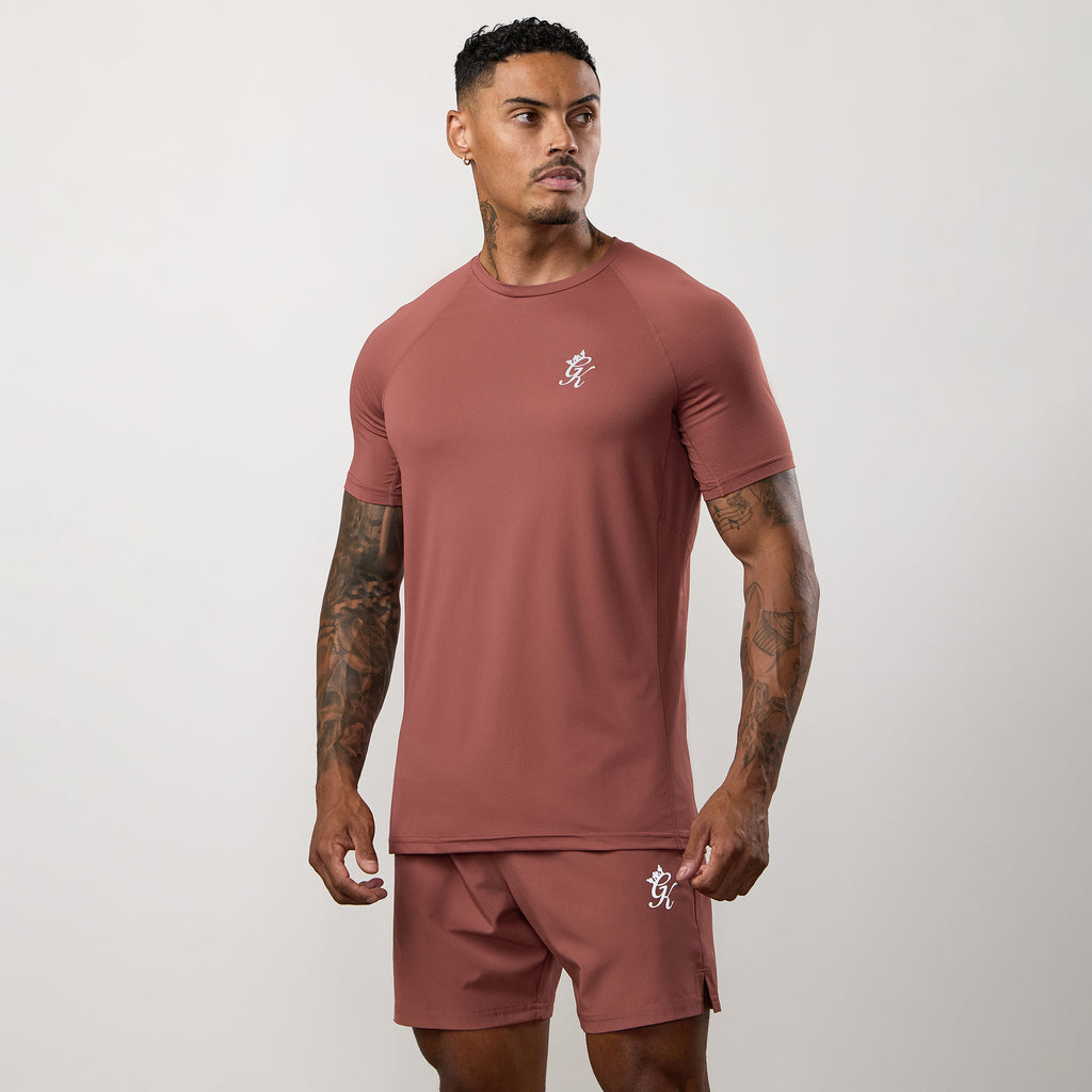 Gym King Energy Tee - Rust Red