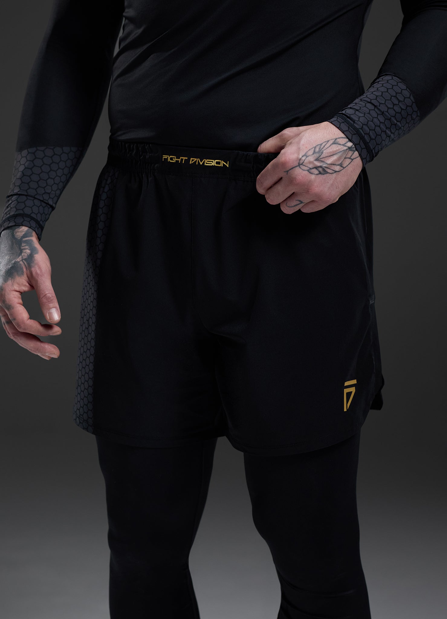 Gym King Fight Division Combat 7" Short - Black