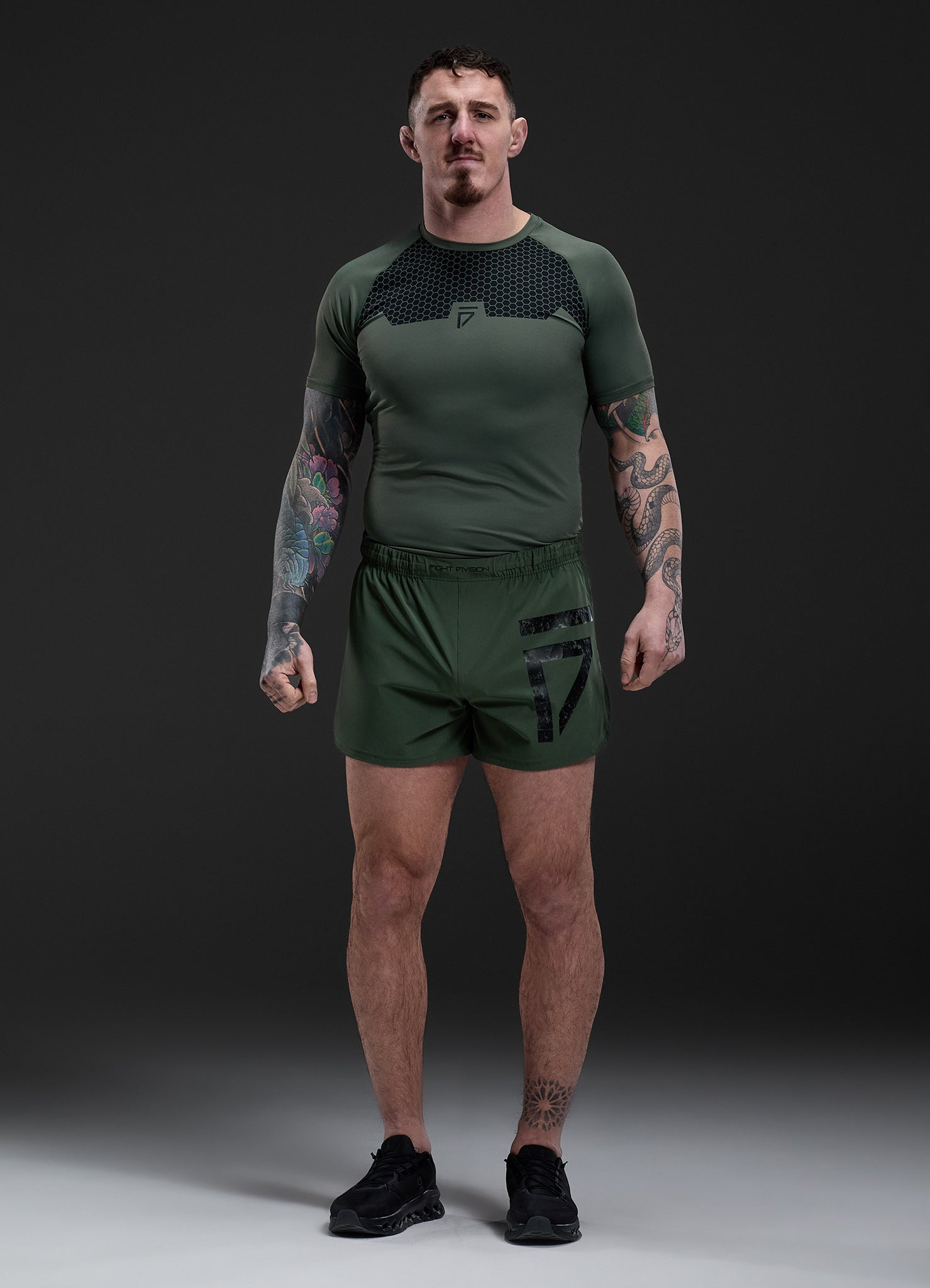Gym King Fight Division Combat 5" Short - Deep Olive
