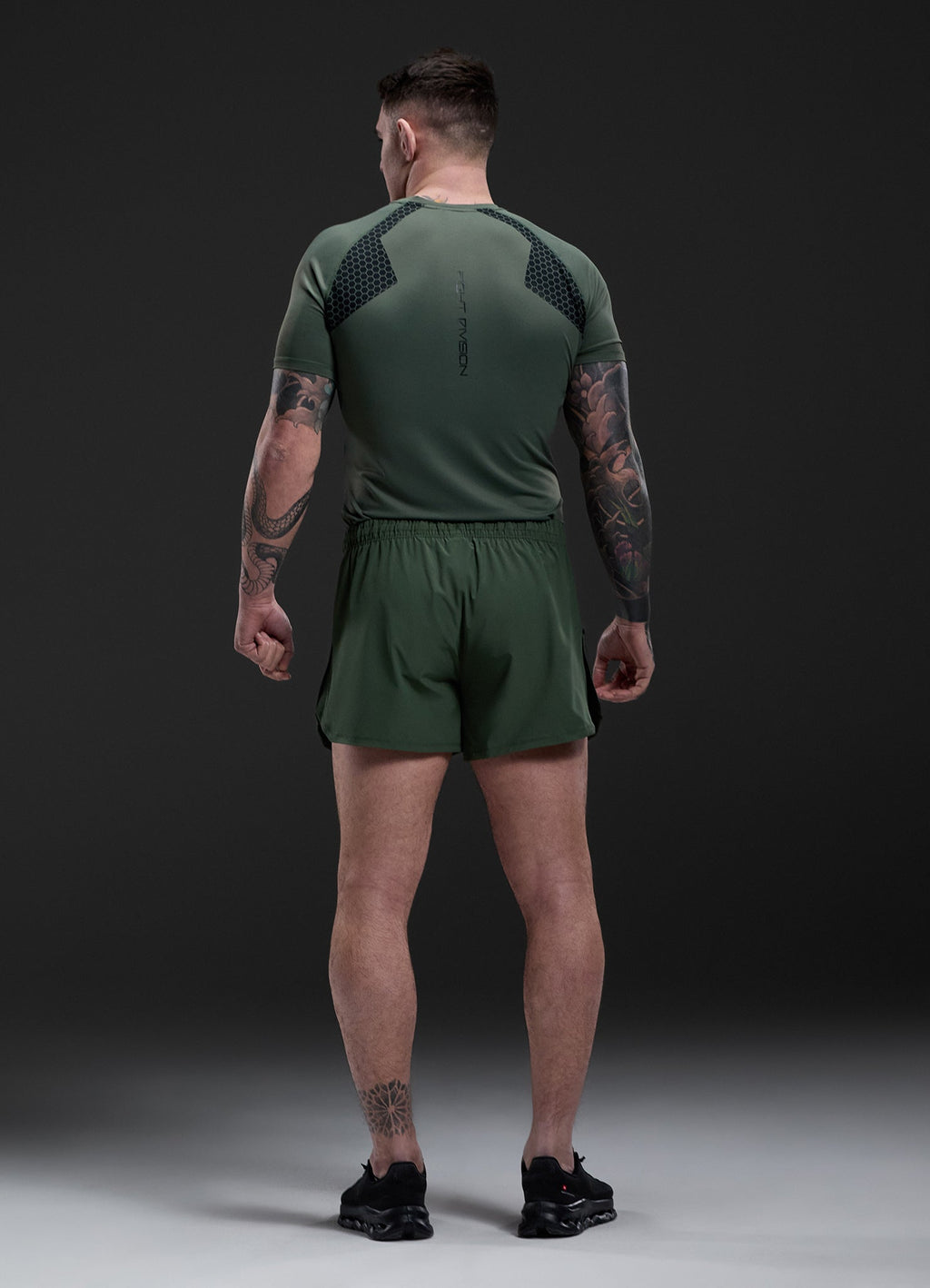 Gym King Fight Division Combat Short Sleeve Rash Guard - Deep Olive