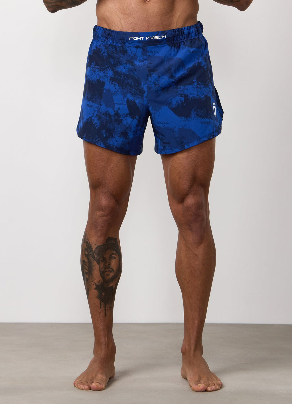 Gym King Fight Division Combat 5" Short - Blue Abstract Print