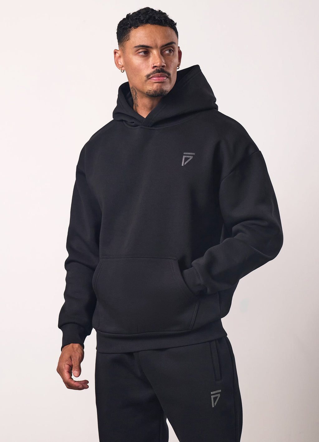 Gym King Fight Division Hoodie - Black/Black