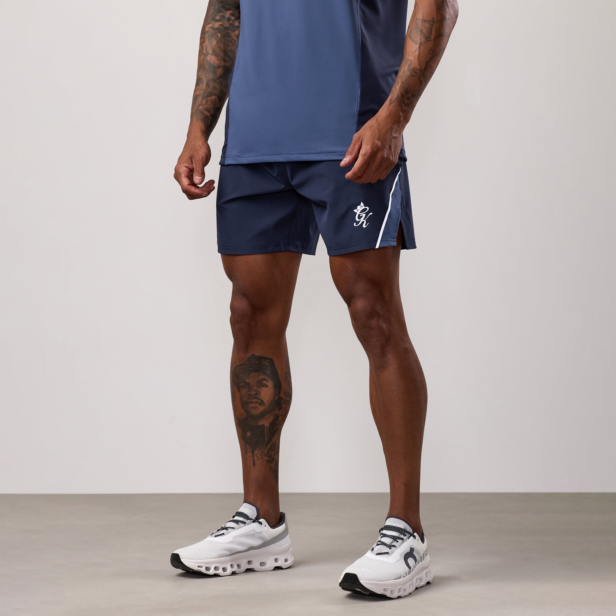 Gym King Flex 2.0 Short - Dark Denim/Faded Indigo