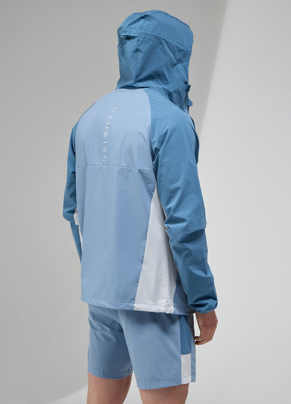 Gym King Focus Tracksuit Hoodie - Dusk Blue/White