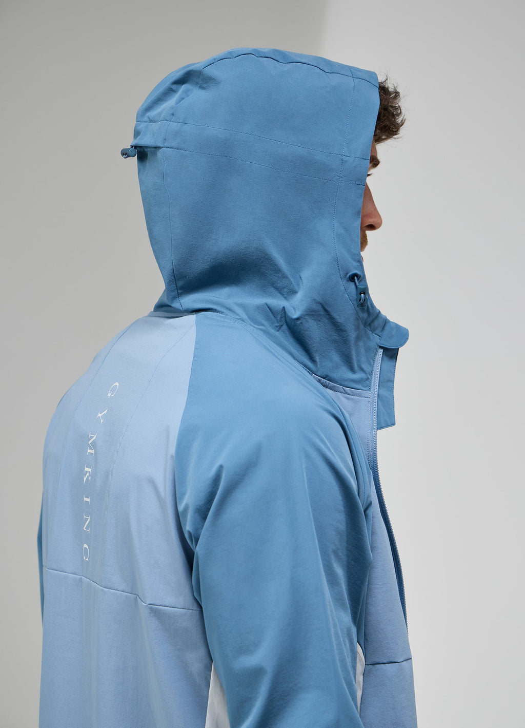 Gym King Focus Tracksuit Hoodie - Dusk Blue/White