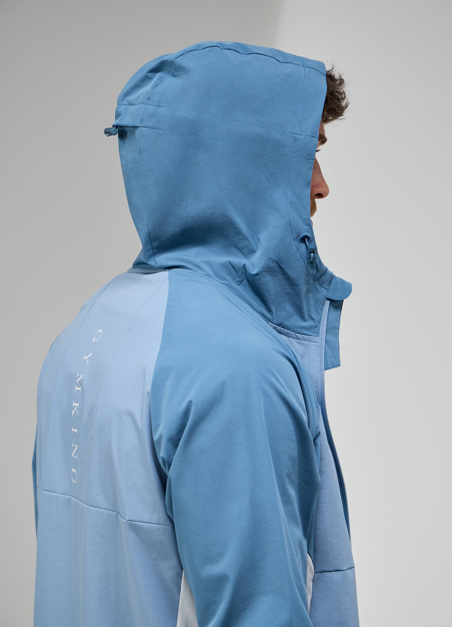 Gym King Focus Tracksuit Hoodie - Dusk Blue/White