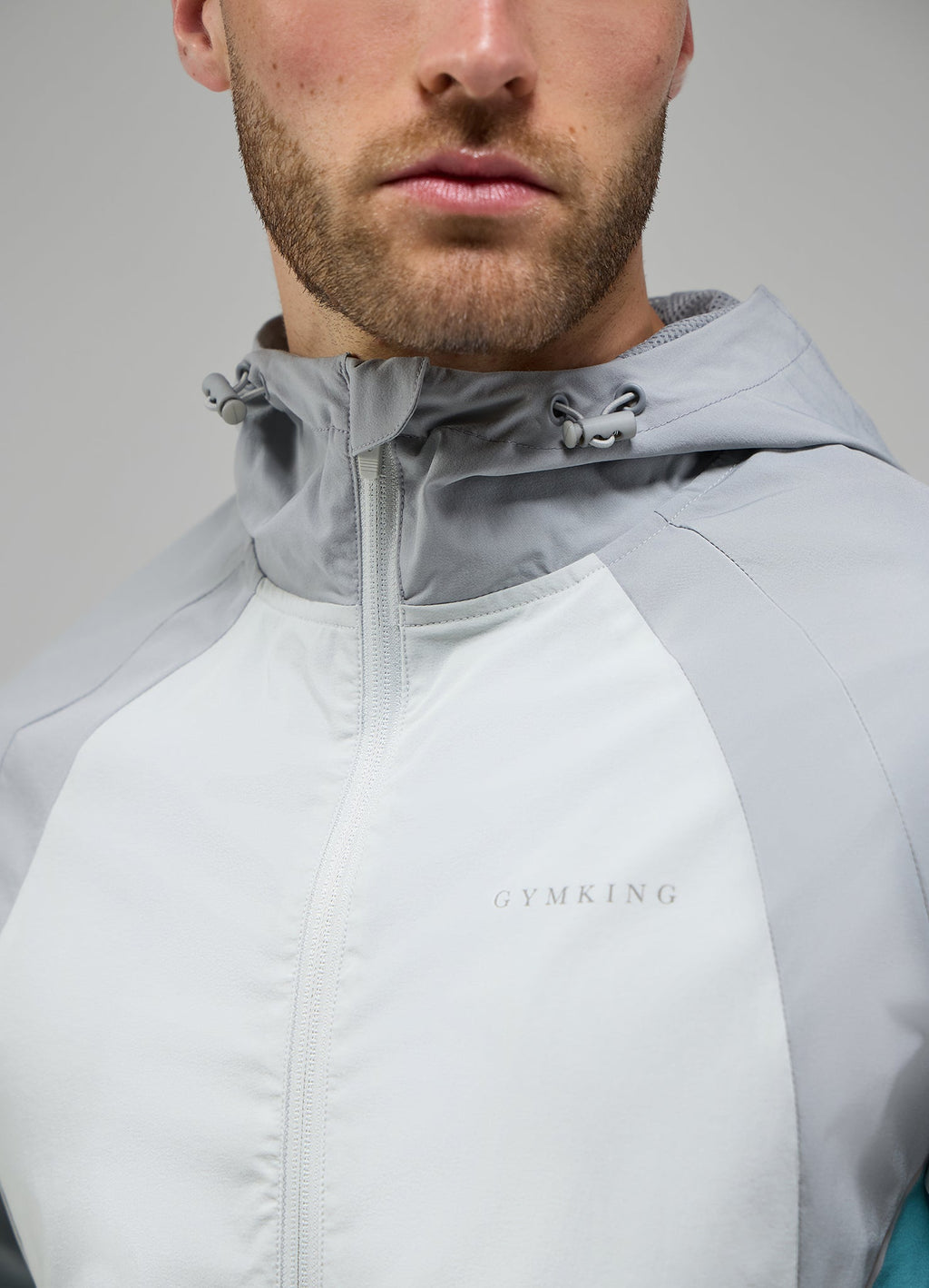 Gym King Focus Tracksuit Hoodie - Light Grey/Urban Grey