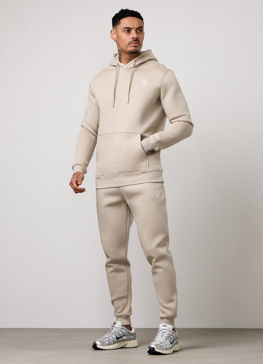 Gym King Fundamental Hoodie - Fossil Stone