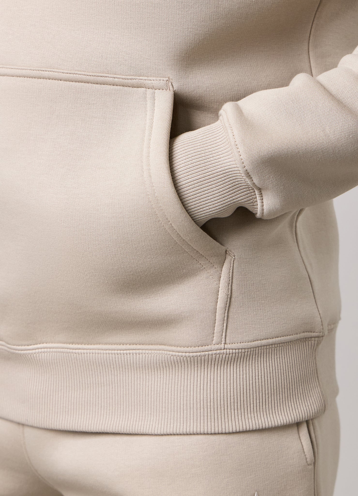 Gym King Fundamental Hoodie - Fossil Stone