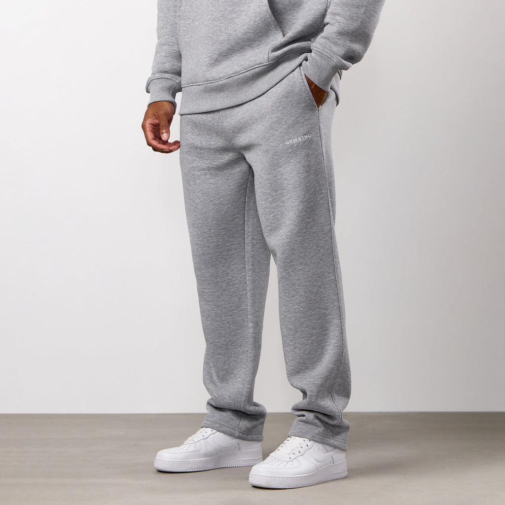Gym King Fundamental Linear Straight Leg Jogger - Grey Marl