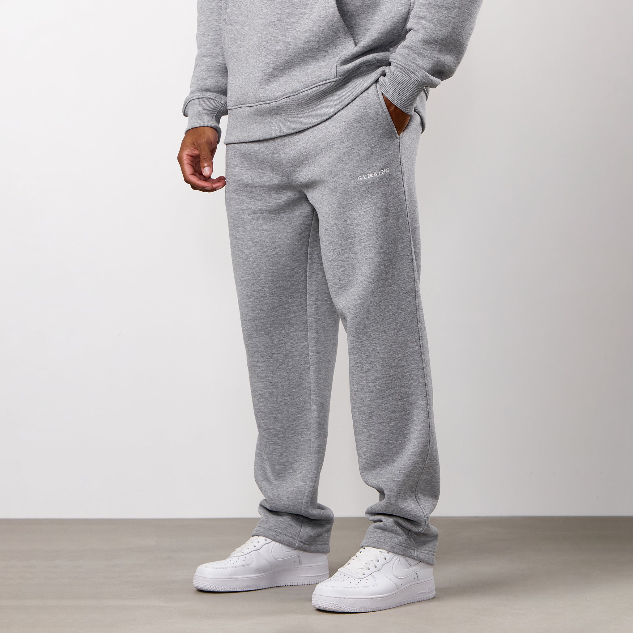Gym King Fundamental Linear Straight Leg Jogger - Grey Marl