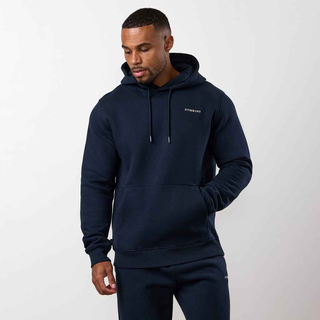 Gym King Fundamental Linear Hoodie - Navy