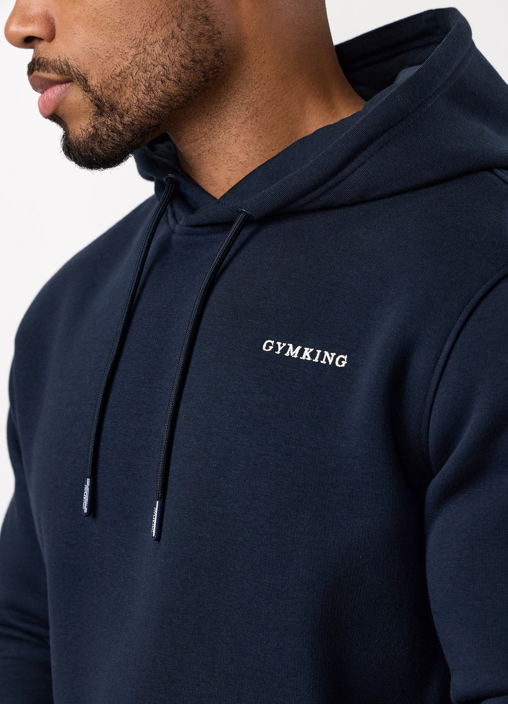 Gym King Fundamental Linear Hoodie - Navy