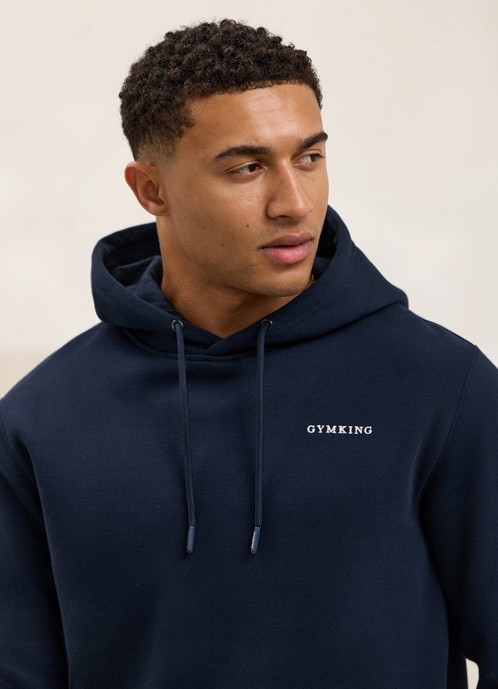 Gym King Fundamental Linear Hoodie - Navy