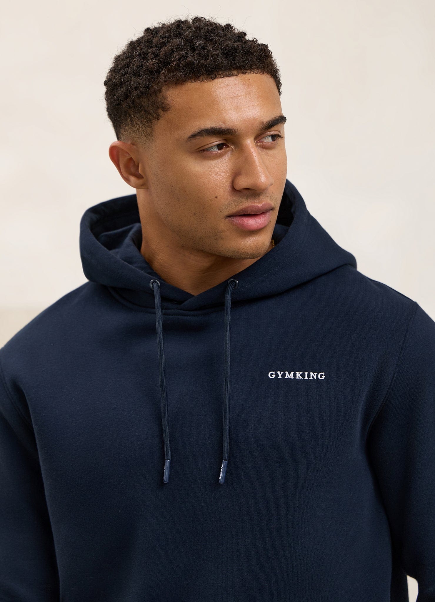 Gym King Fundamental Linear Hoodie - Navy