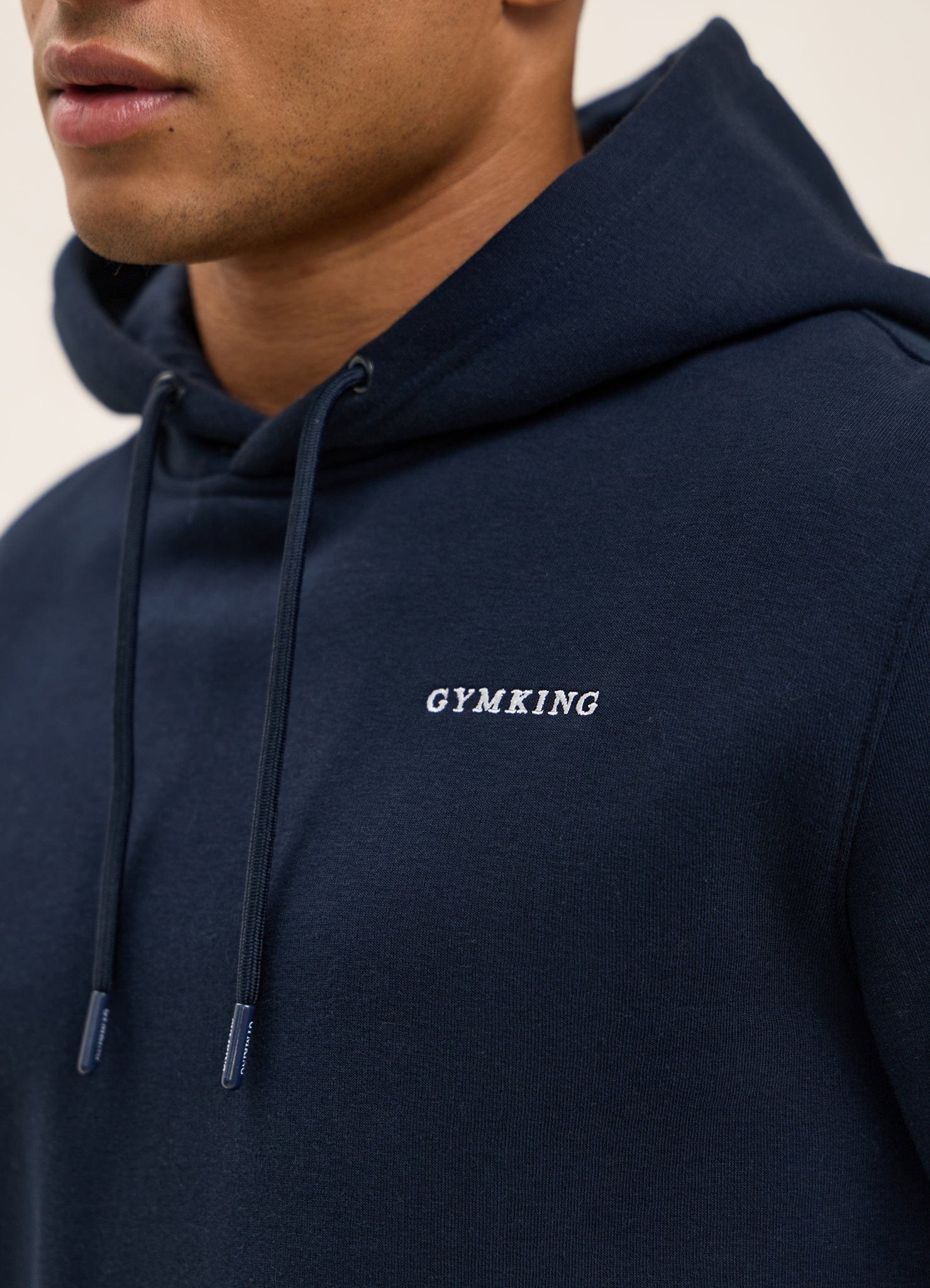 Gym King Fundamental Linear Hoodie - Navy