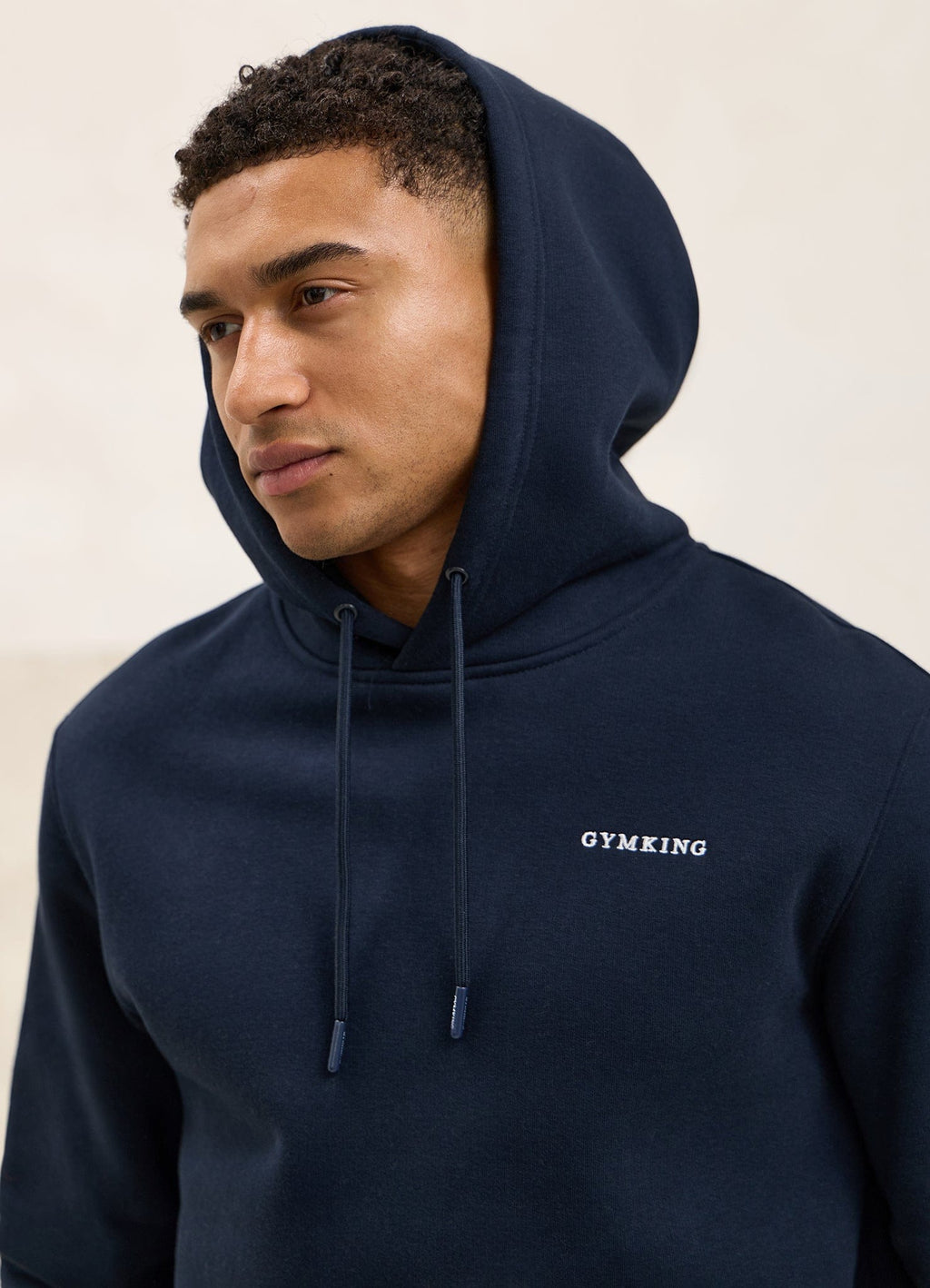 Gym King Fundamental Linear Hoodie - Navy