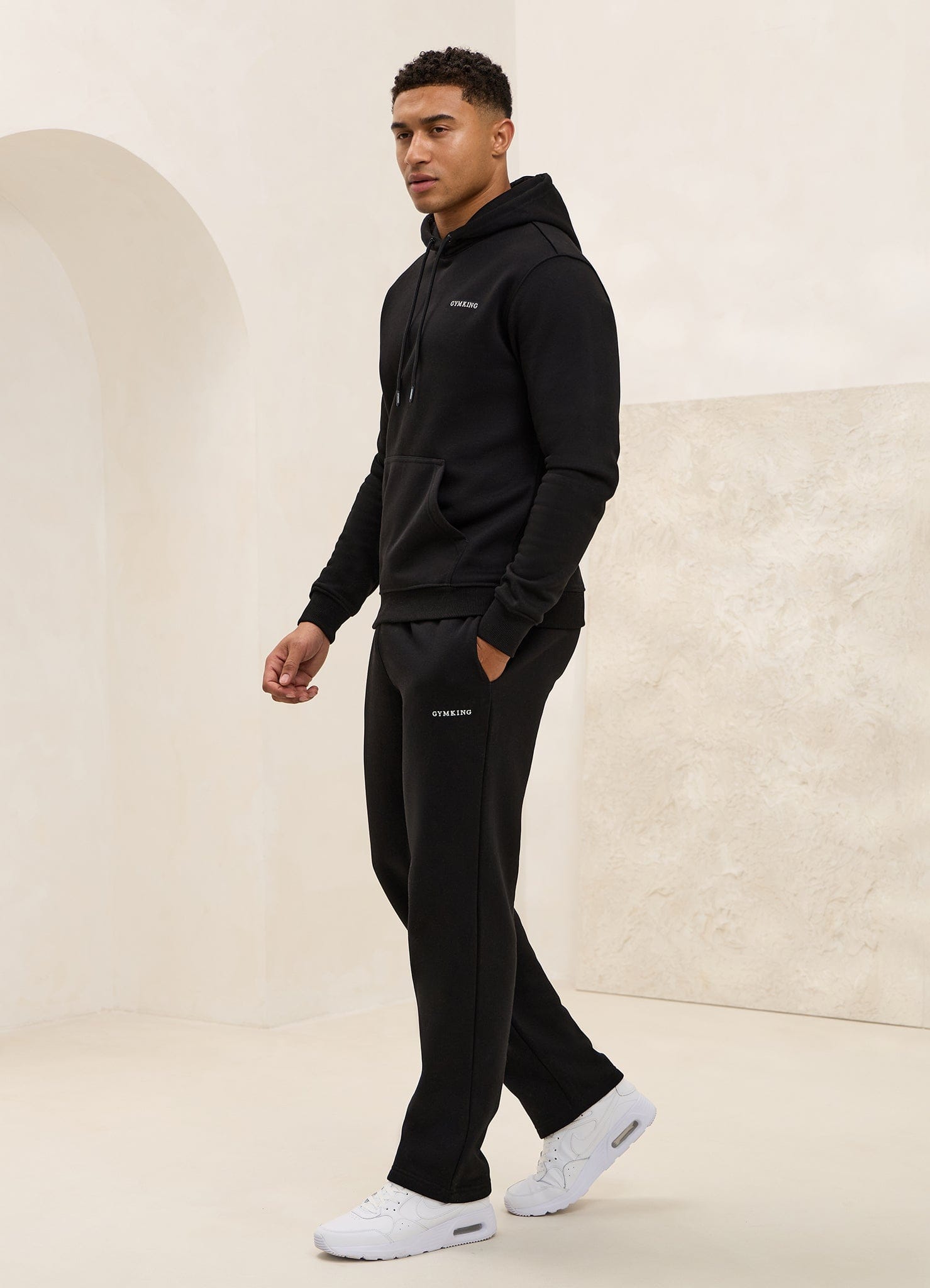 Gym King Fundamental Linear Straight Leg Jogger - Black