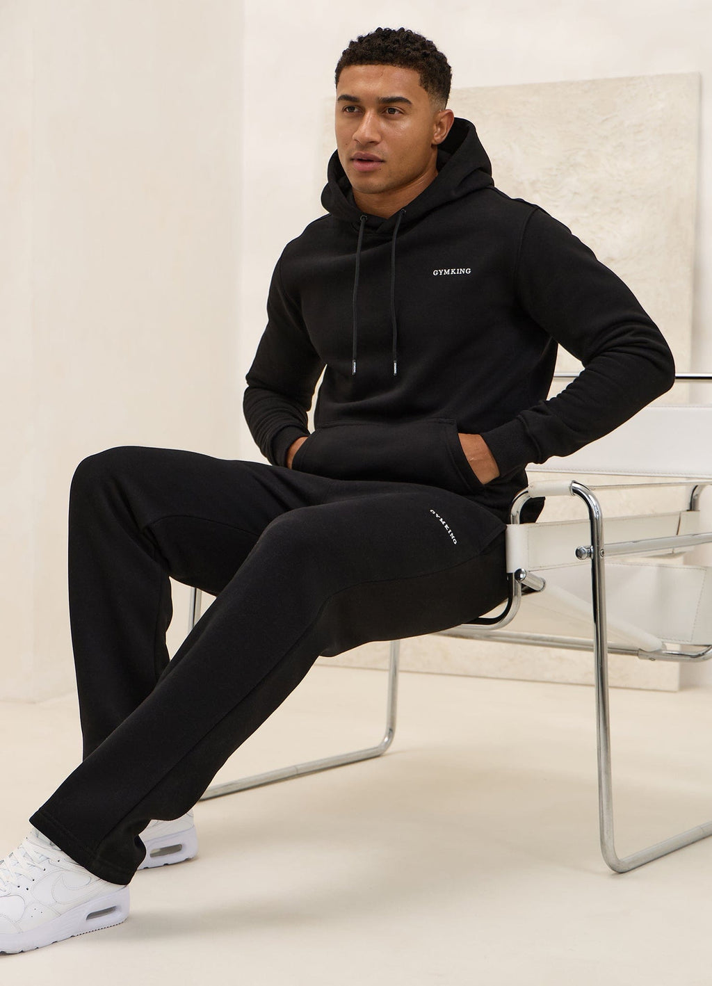 Gym King Fundamental Linear Straight Leg Jogger - Black