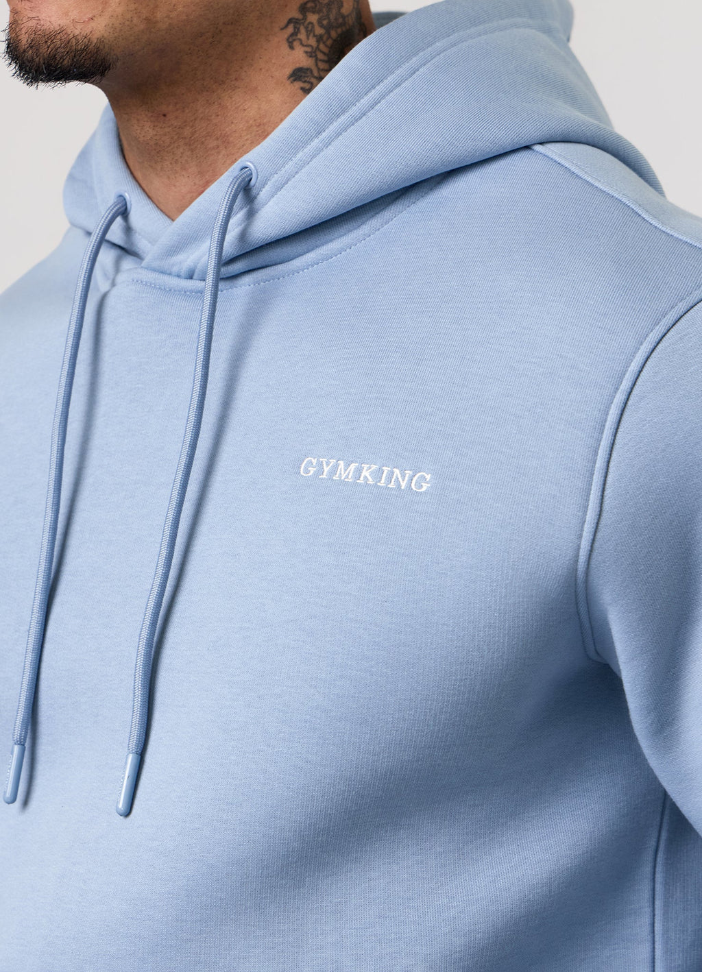 Gym King Fundamental Linear Hoodie - Powder Blue