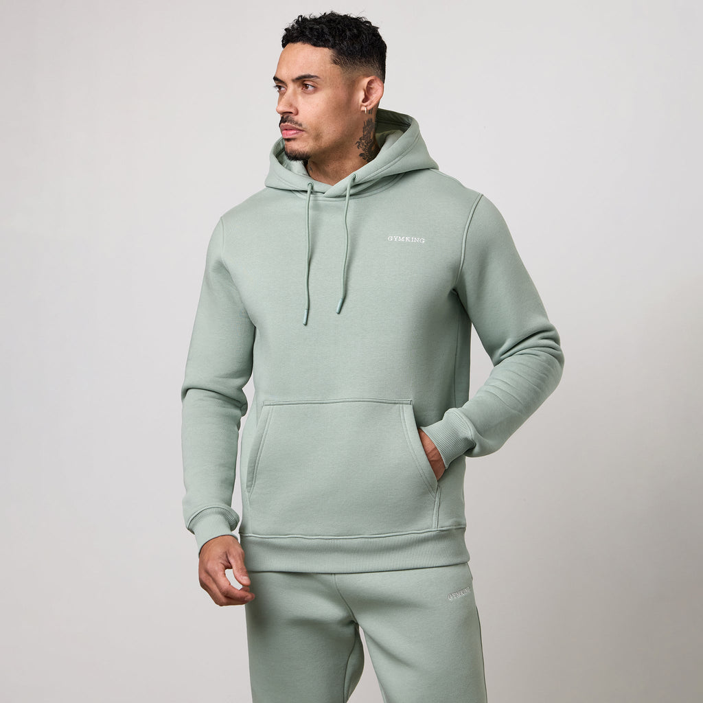 Gym King Fundamental Linear Hoodie - Urban Sage
