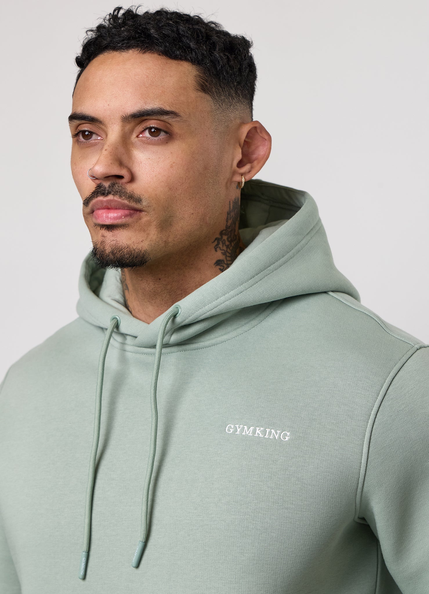 Gym King Fundamental Linear Hoodie - Urban Sage