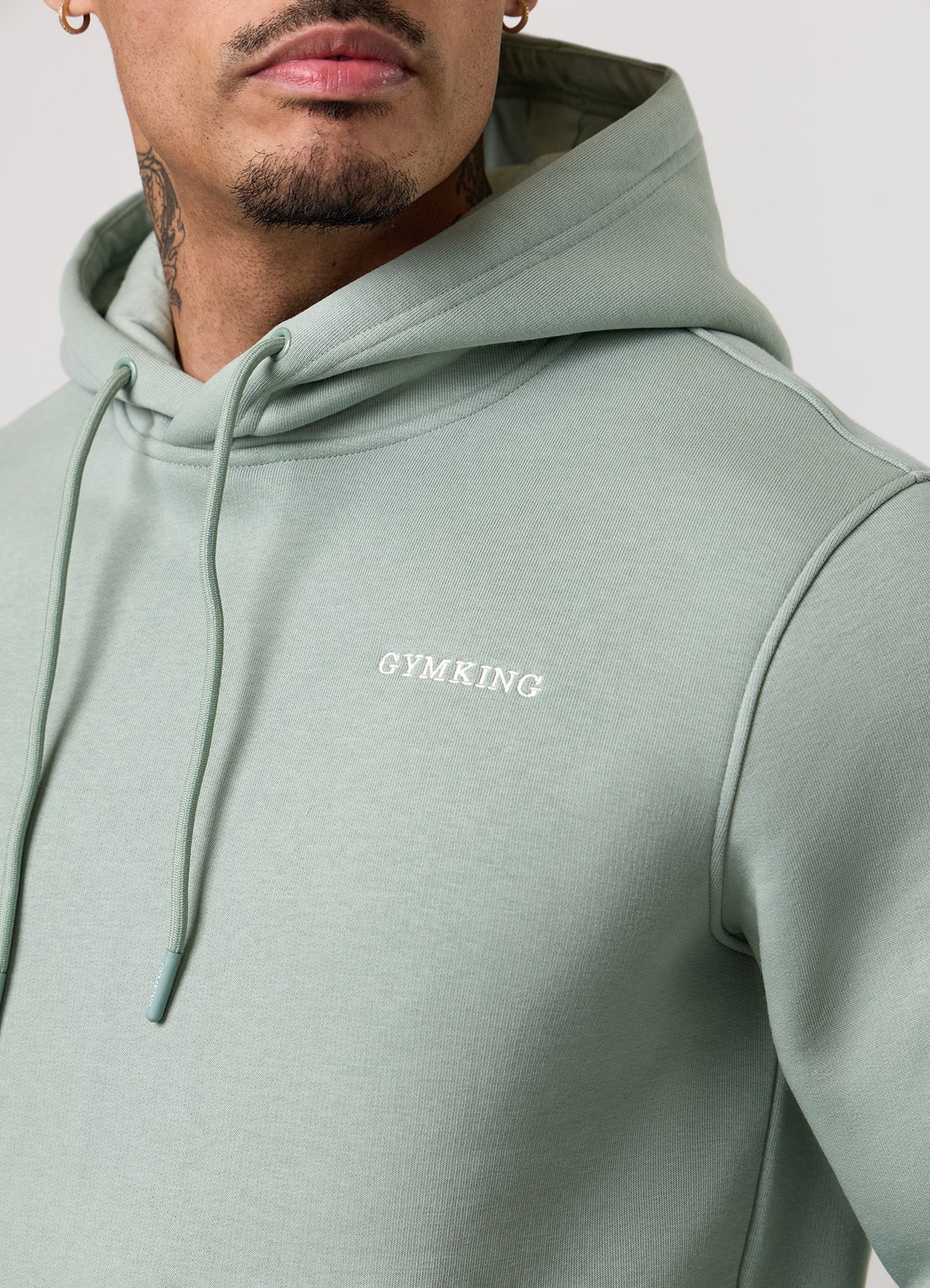 Gym King Fundamental Linear Hoodie - Urban Sage