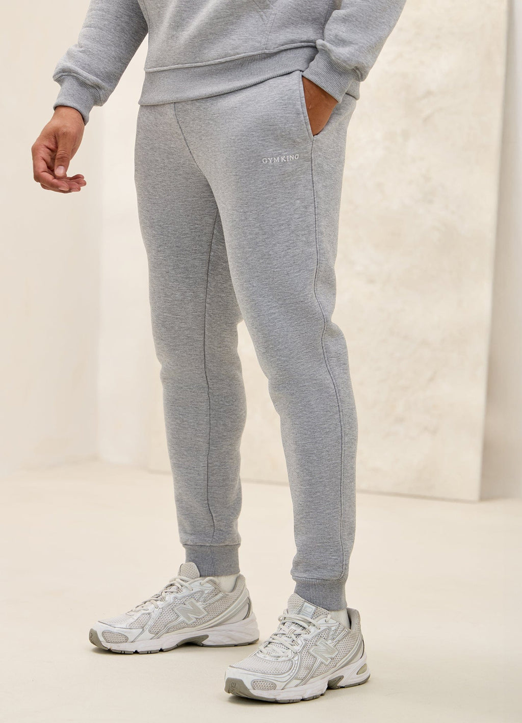 Gym King Fundamental Linear Jogger - Grey Marl
