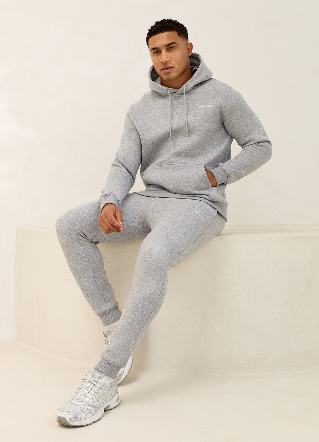 Gym King Fundamental Linear Jogger - Grey Marl