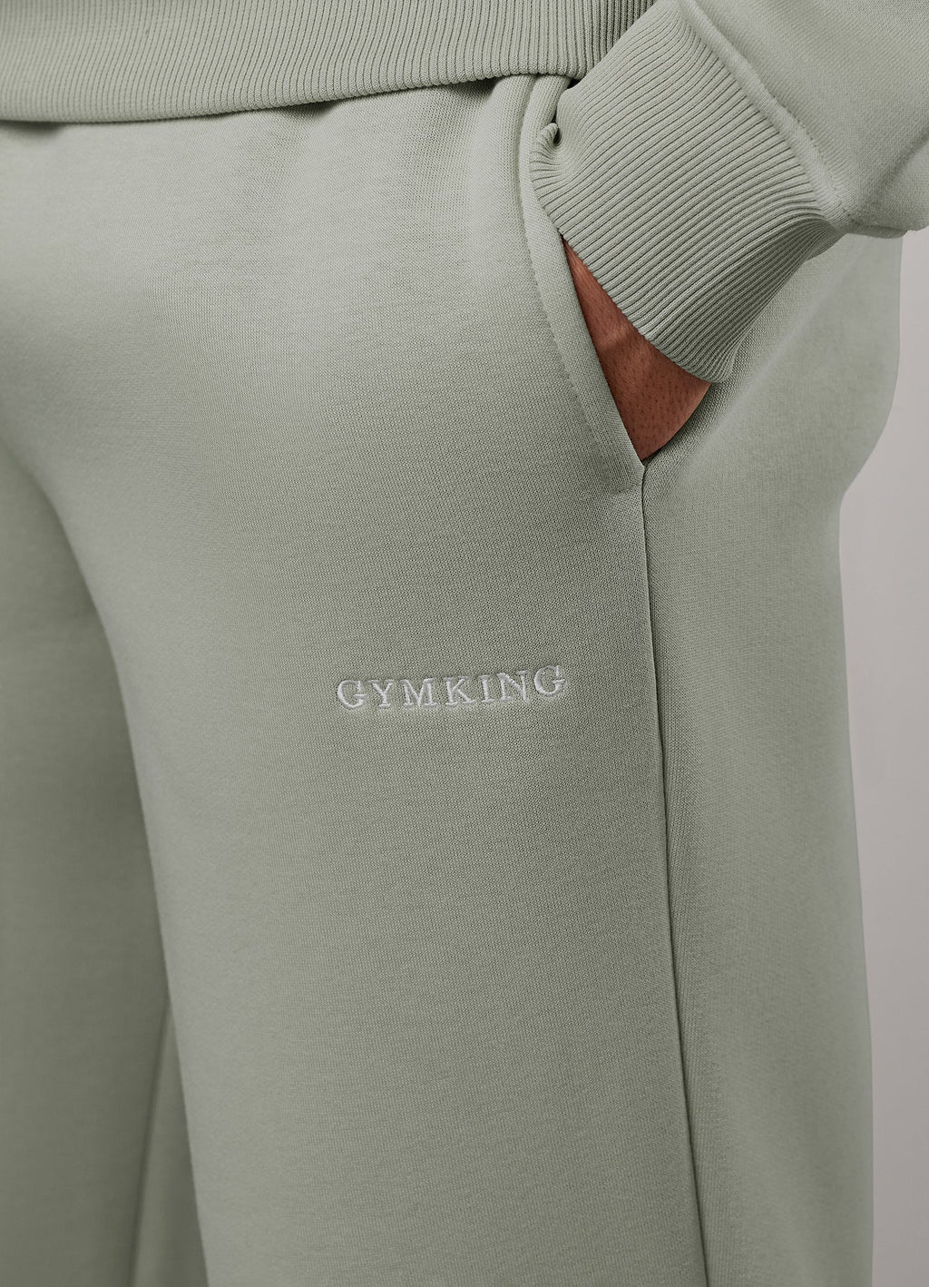 Gym King Fundamental Linear Straight Leg Jogger - Soft Khaki