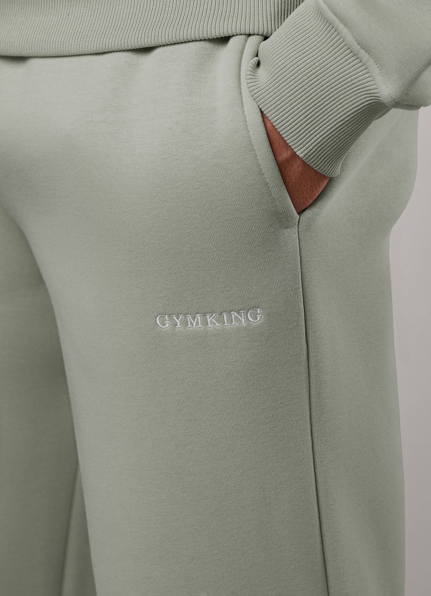 Gym King Fundamental Linear Straight Leg Jogger - Soft Khaki