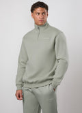 Gym King Fundamental Linear 1/4 Zip Funnel - Soft Khaki