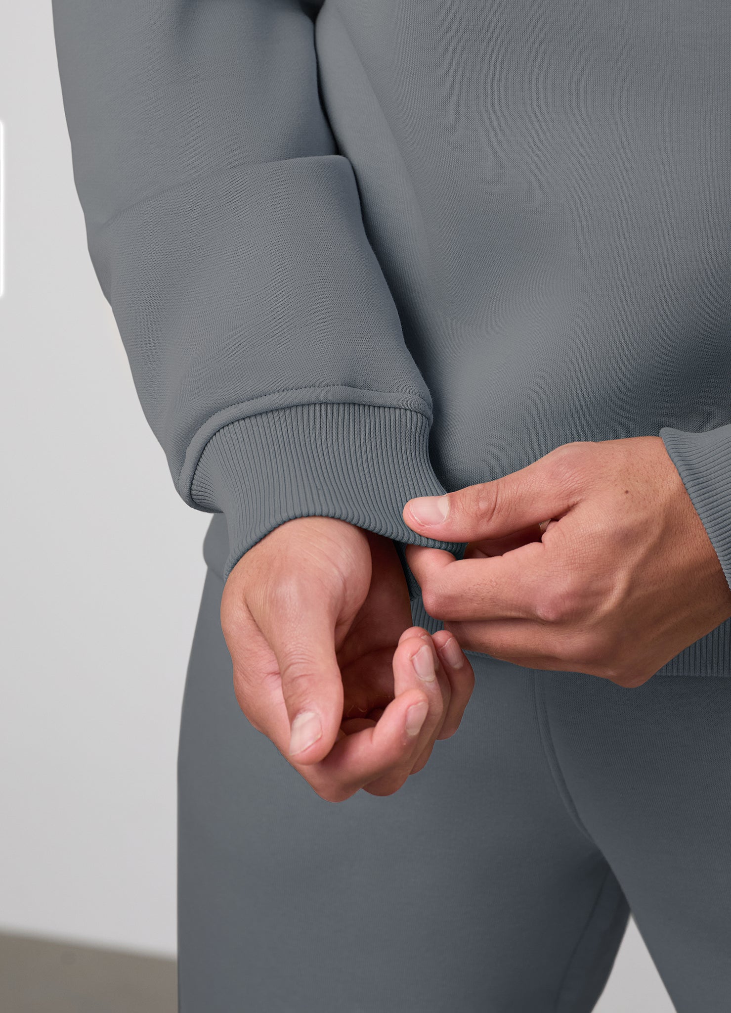Gym King Fundamental Linear 1/4 Zip Funnel - Mountain Slate