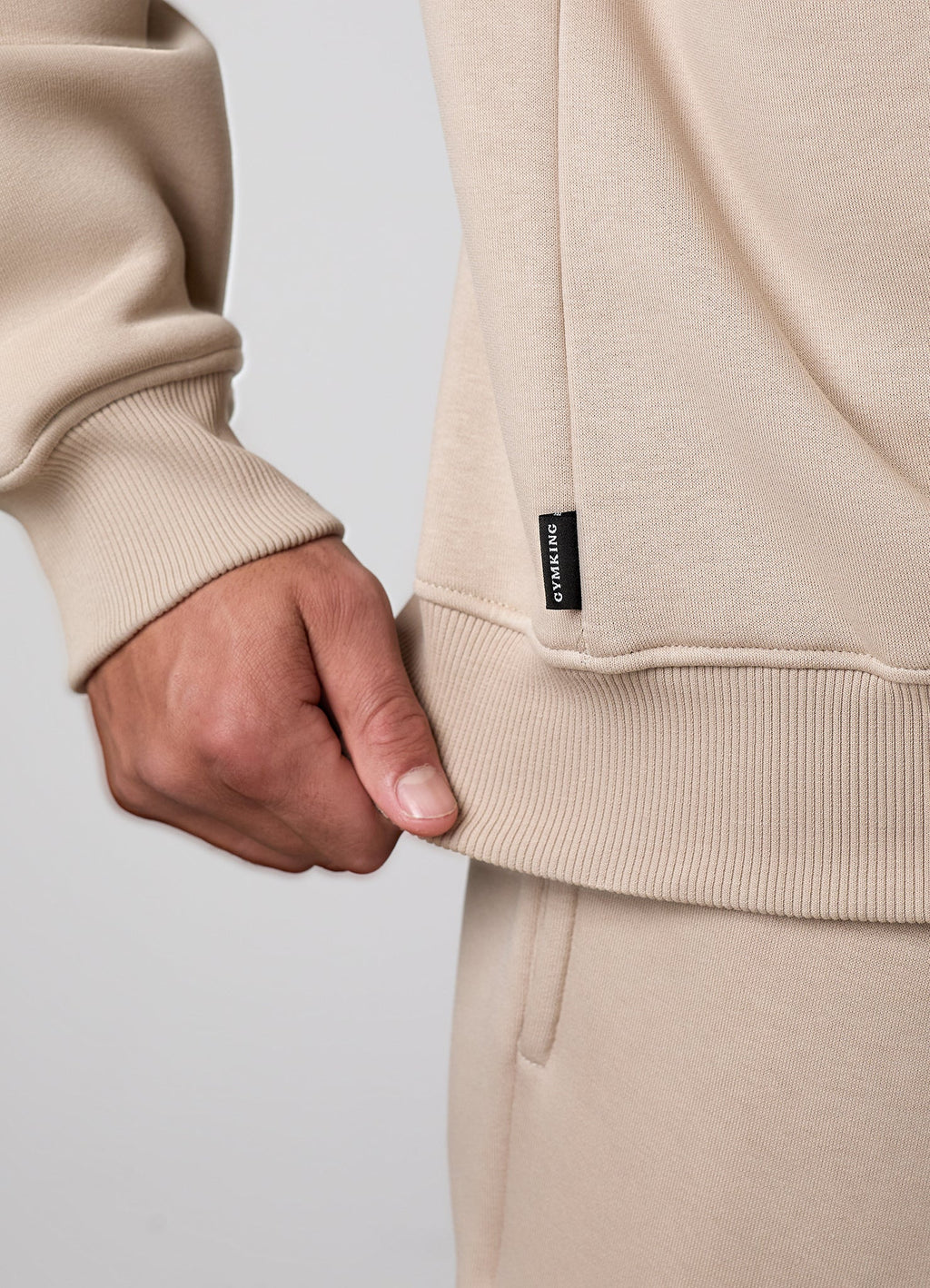 Gym King Fundamental Linear 1/4 zip - Stoneware
