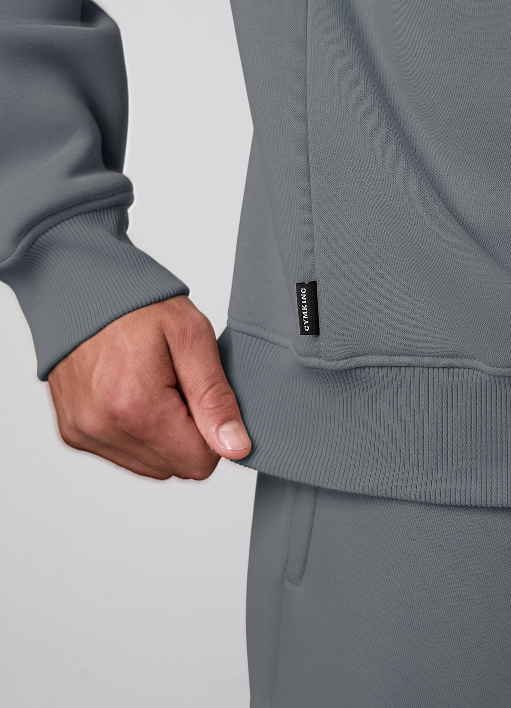 Gym King Fundamental Linear 1/4 Zip Funnel - Mountain Slate