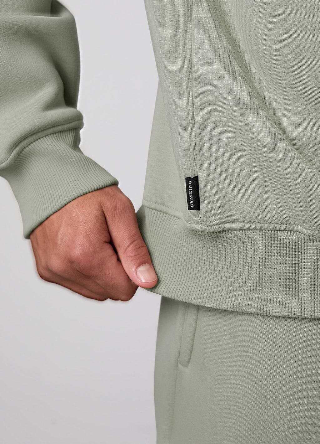 Gym King Fundamental Linear 1/4 Zip Funnel - Soft Khaki