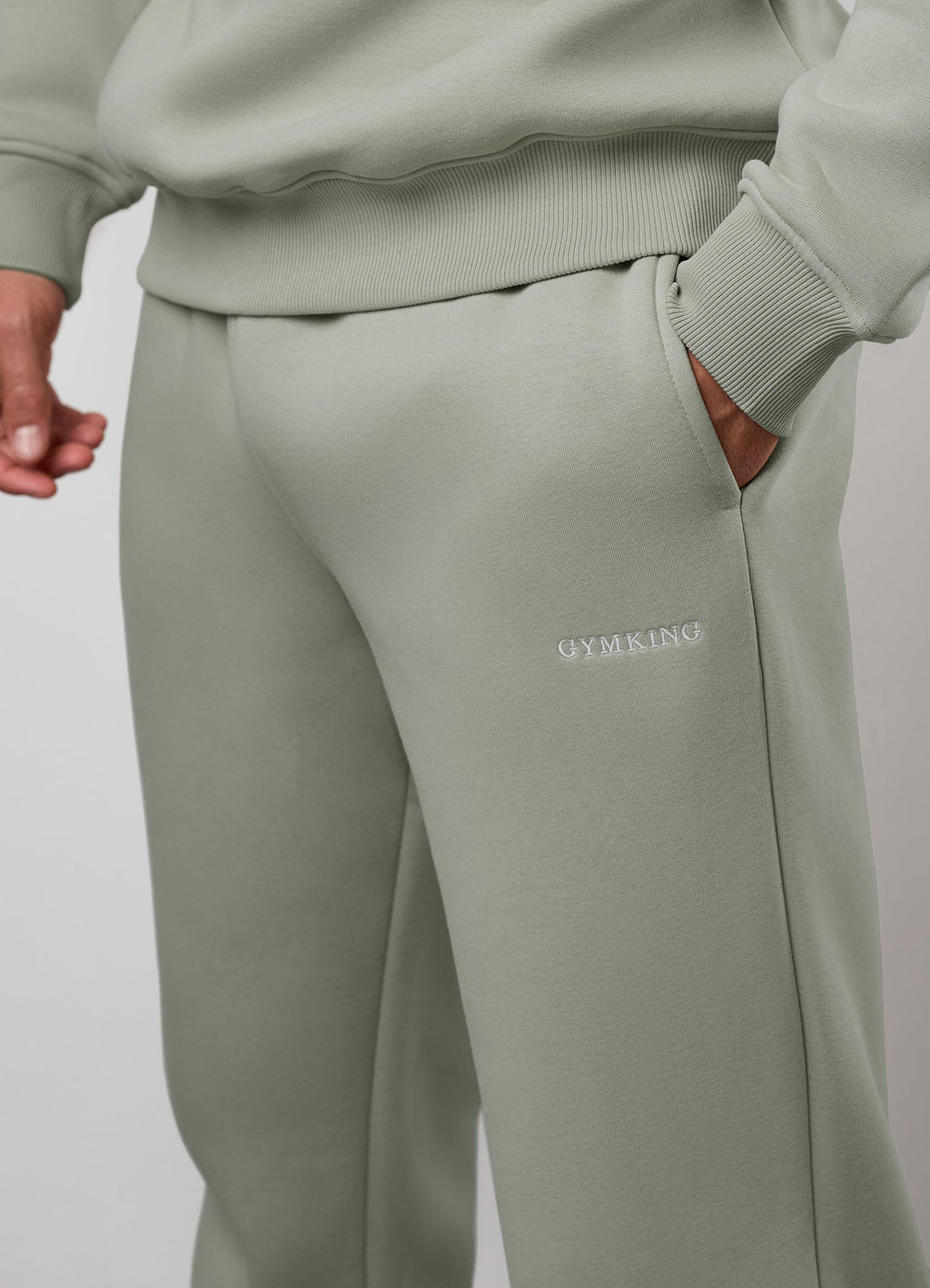 Gym King Fundamental Linear Straight Leg Jogger - Soft Khaki