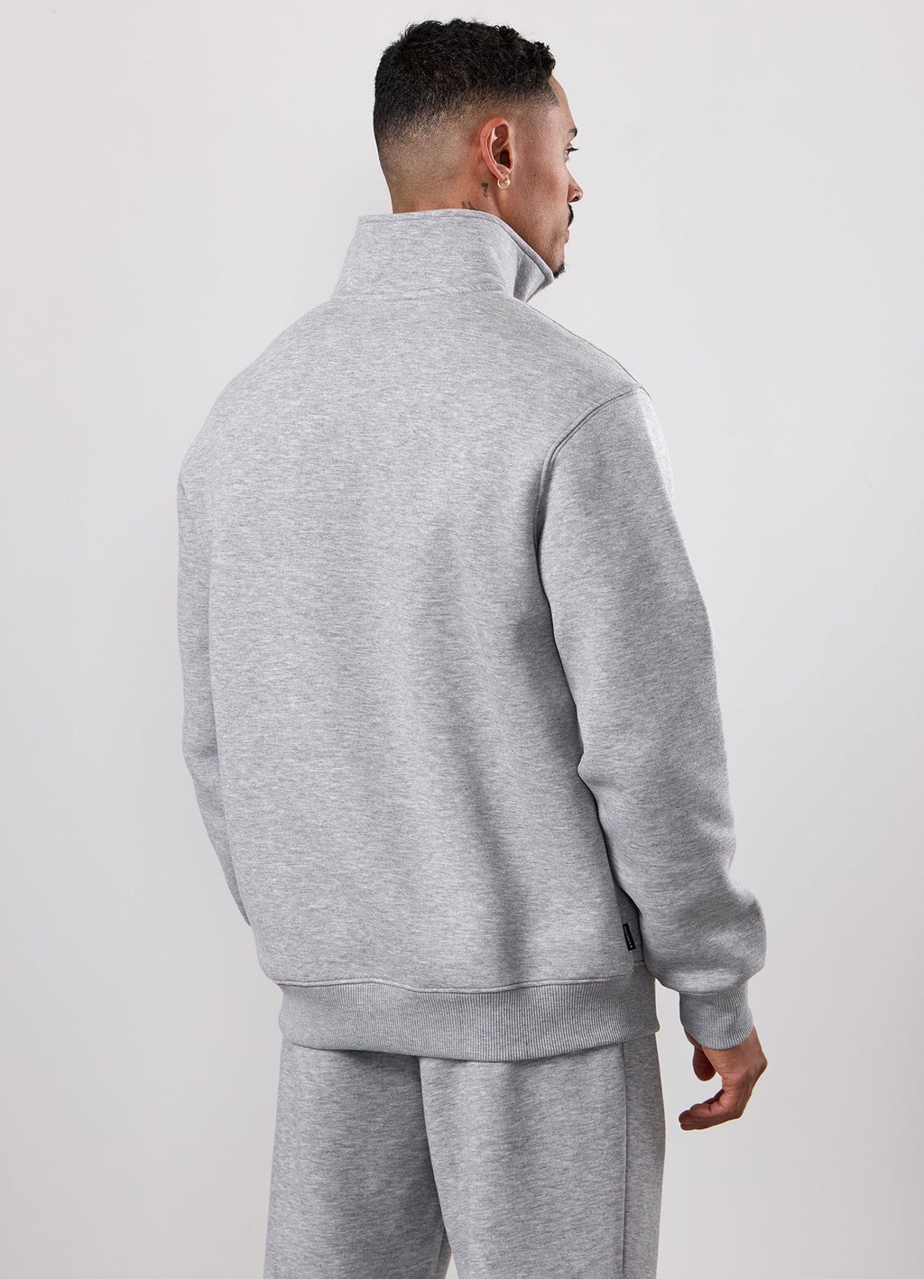 Gym King Fundamental Linear 1/4 Zip - Grey Marl