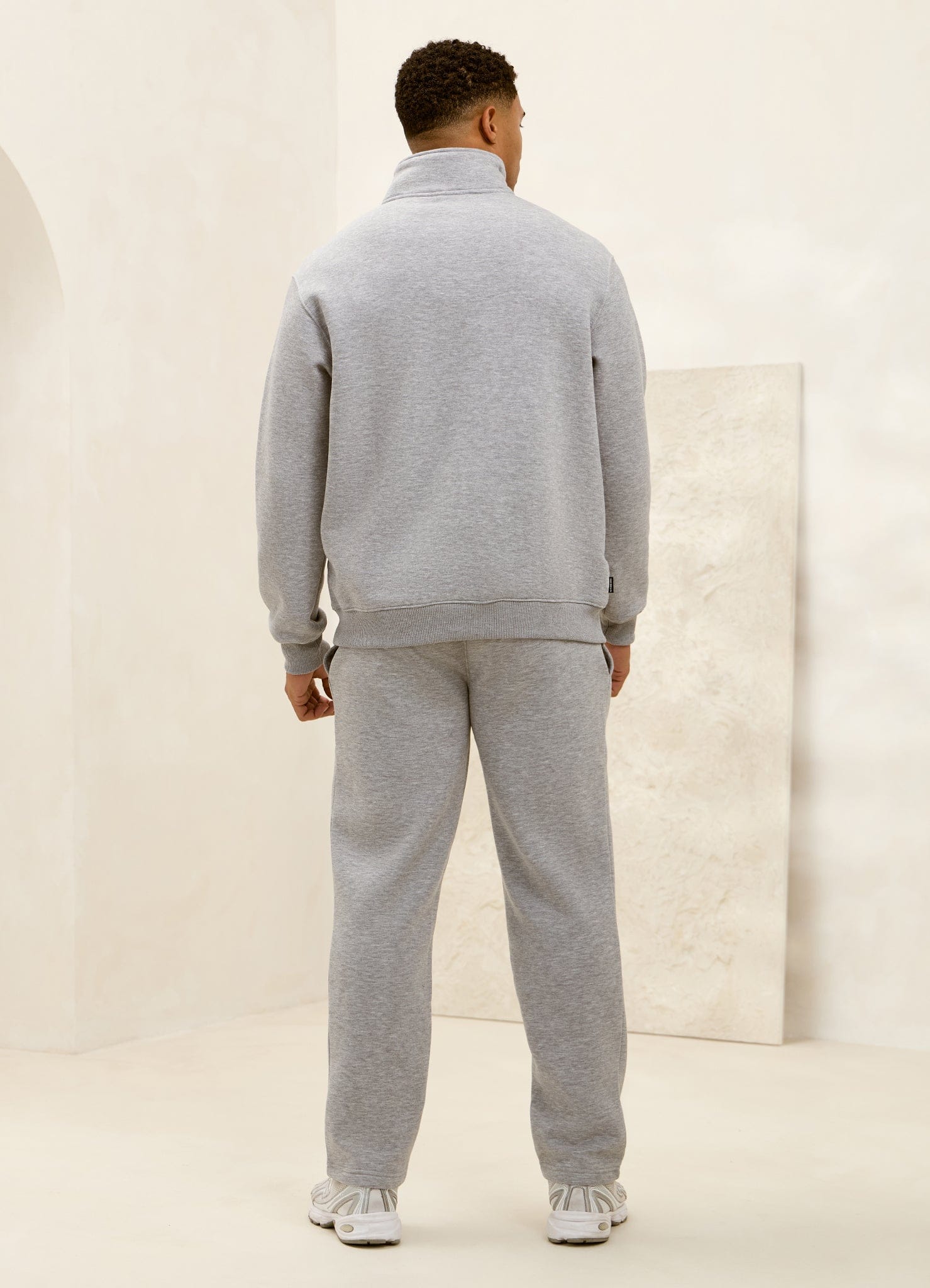 Gym King Fundamental Linear 1/4 Zip - Grey Marl