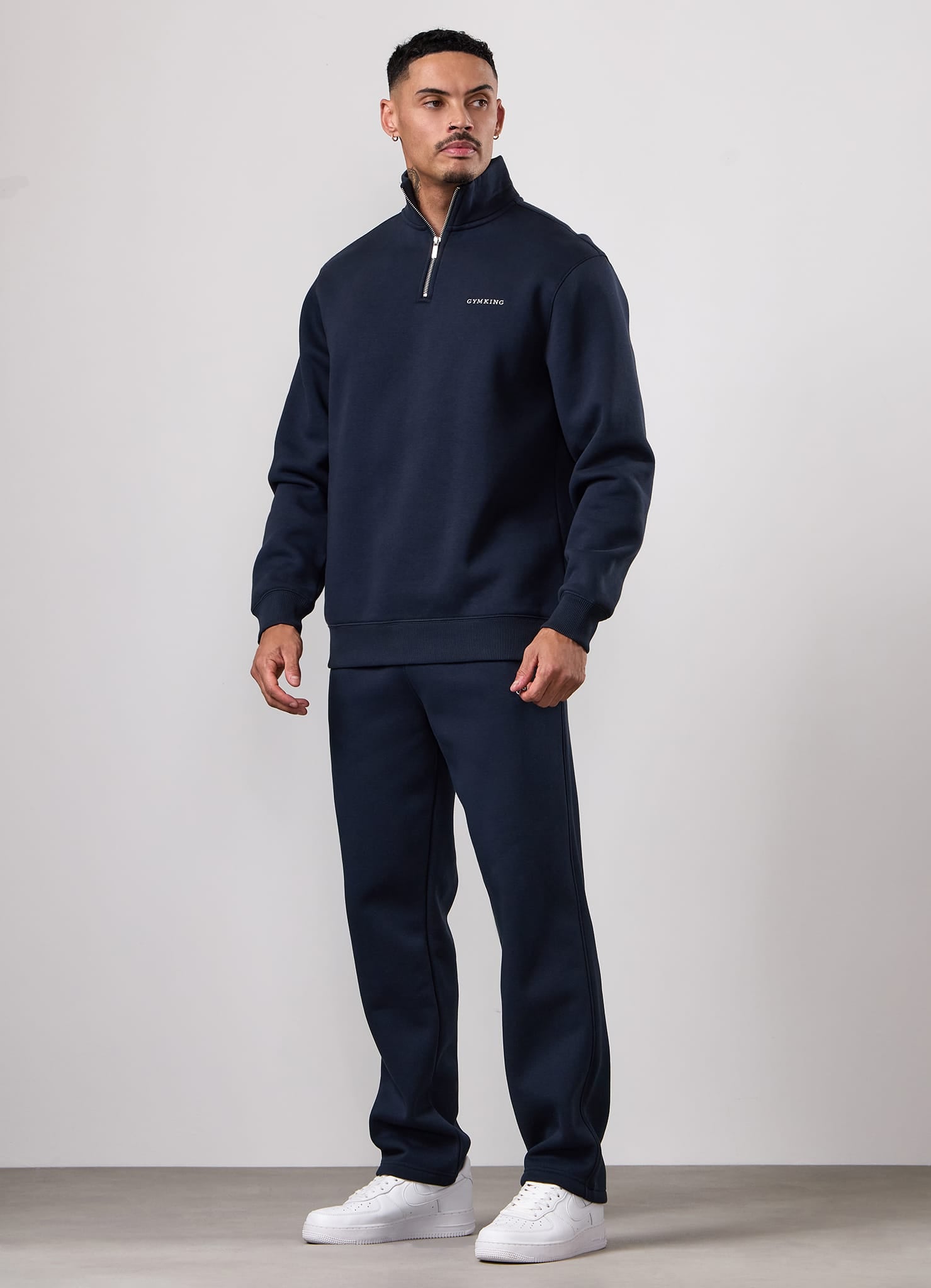 Gym King Fundamental Linear 1/4 Zip - Navy