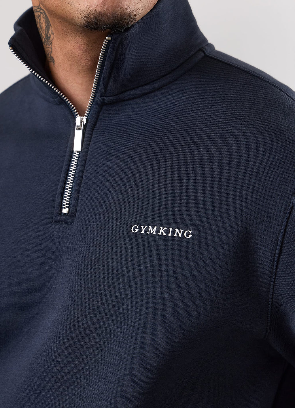 Gym King Fundamental Linear 1/4 Zip - Navy