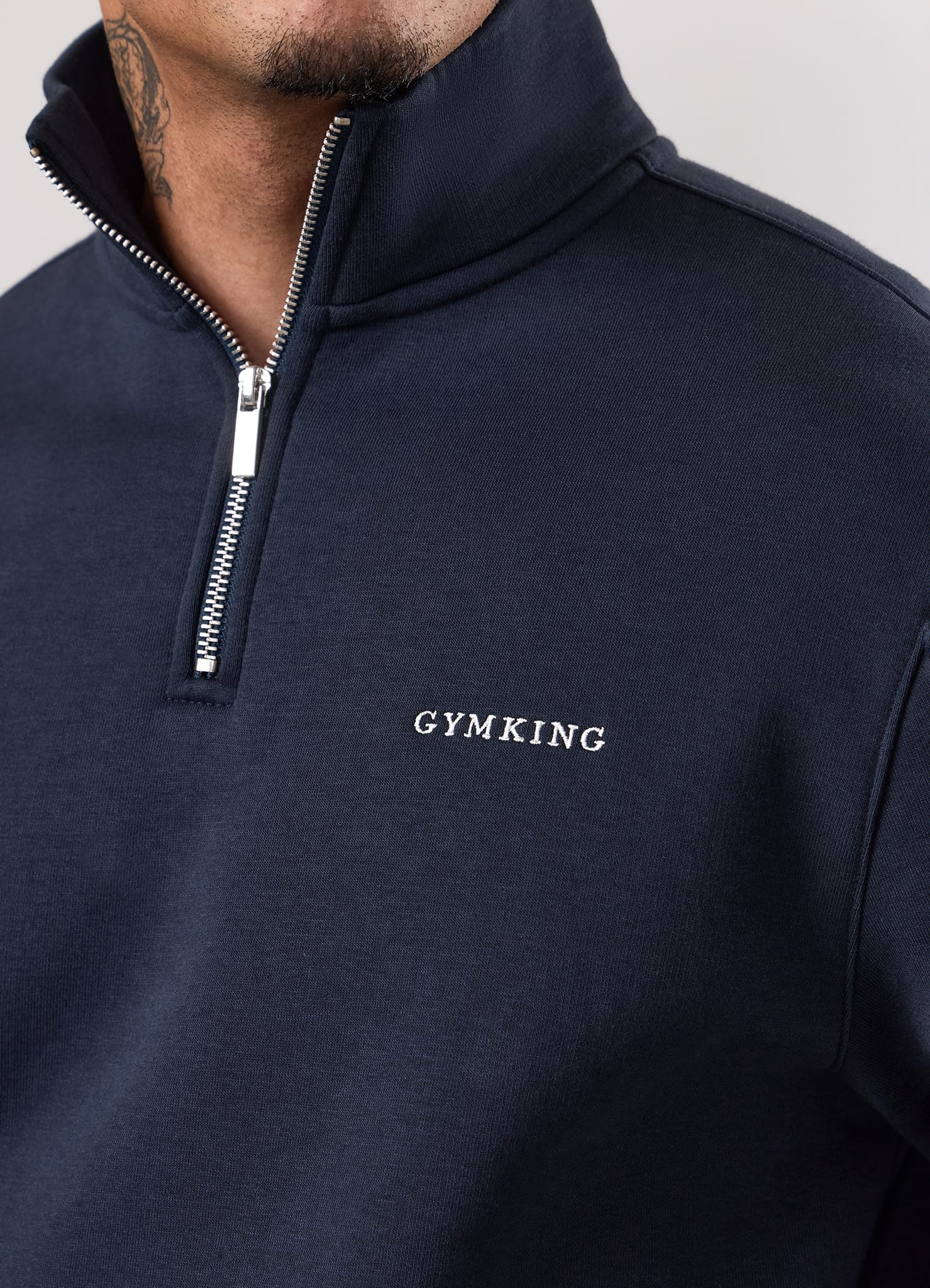 Gym King Fundamental Linear 1/4 Zip - Navy